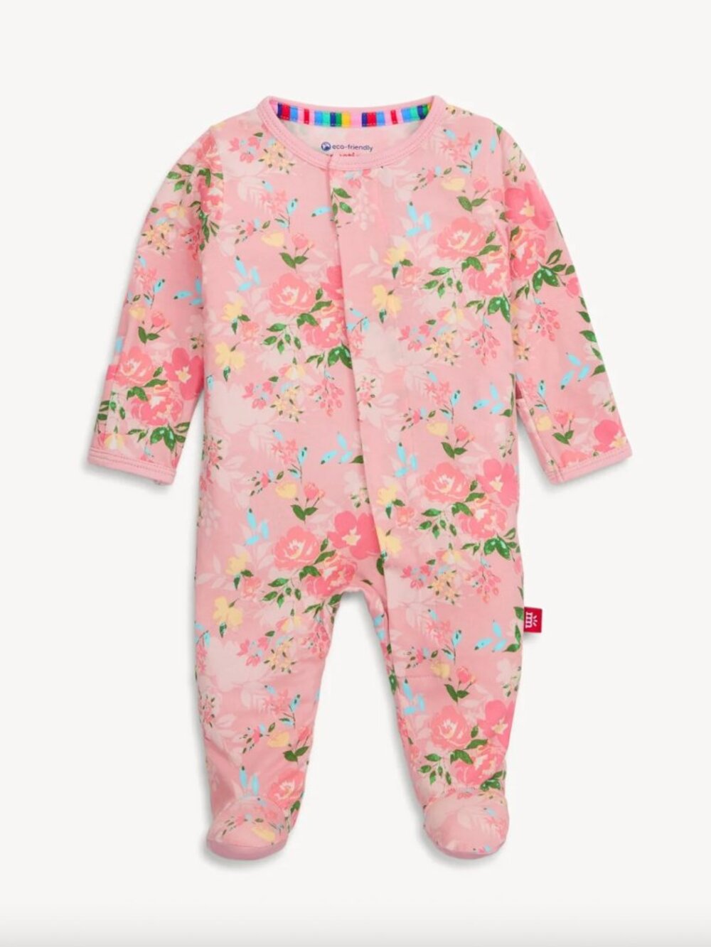 Magnetic Me Ainslee Modal Magnetic Footie Floral - Size 3-6 months